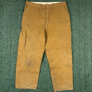 Vintage Stream and Field Water Repellent Canvas Briar Pants Mens Size 36x26